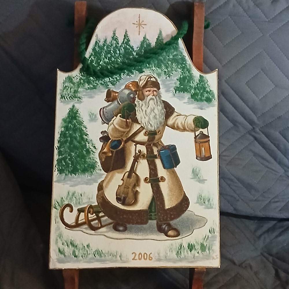 Father Christmas (Santa) Sleigh, Winter Decor--( 22x11inches / 56 centimeters)